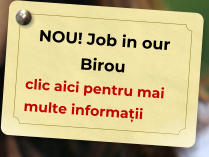 NOU! Job in our Birou  clic aici pentru mai multe informații